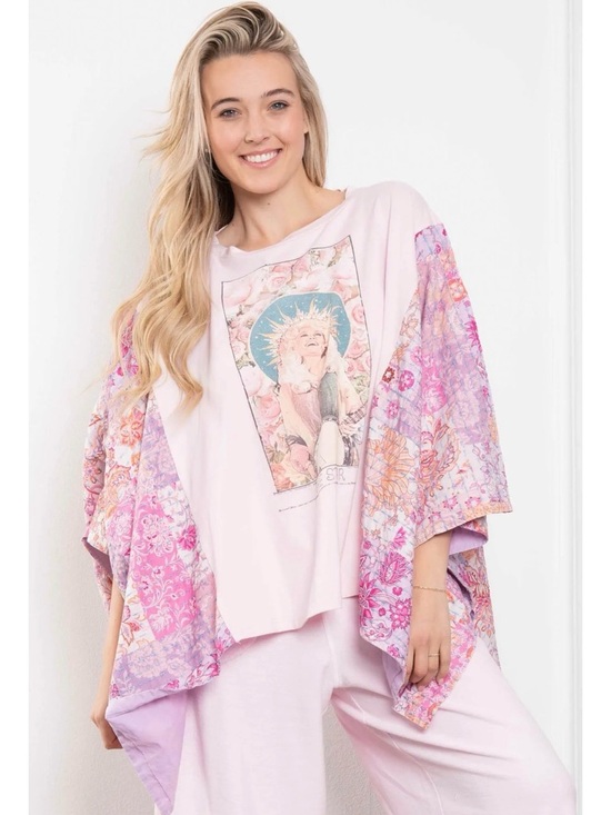 Blue Velvet Tops - ✨ BlueVelvet Dolly Parton Kantha Camper Tunic / Poncho Top ✨ S/M. SOLD OUT